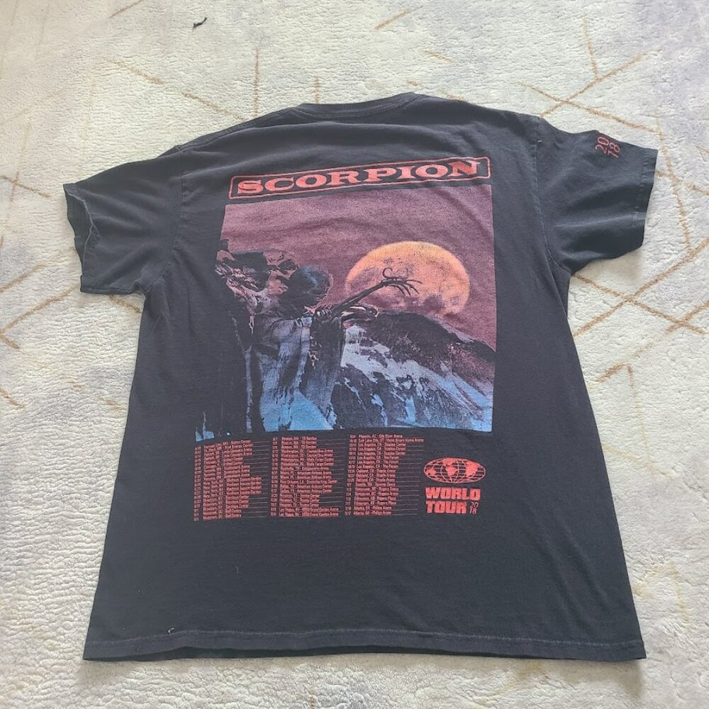Drake Scorpion T-Shirt Size Medium Black World Tour Concert Hip-Hop Concert 2018